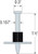PDPAWL-150 Powder-Driven Pin with 1" Washer (Pack of 100pcs)