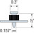 PDPAWL-50K Powder-Driven Pin Knurled with 1" Washer (Pack of 100pcs)