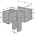 ECCLQ4X-SDS Column Cap (LEFT W1&3=3.6250 W2=7.5000 H1=H2)
