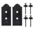 APB44DSP Decorative Post Base Side Plate (Box of 2pcs) w/ Fasteners
