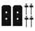 APVB44DSP Decorative Post Base Side Plate (Box of 2pcs) w/ Fasteners