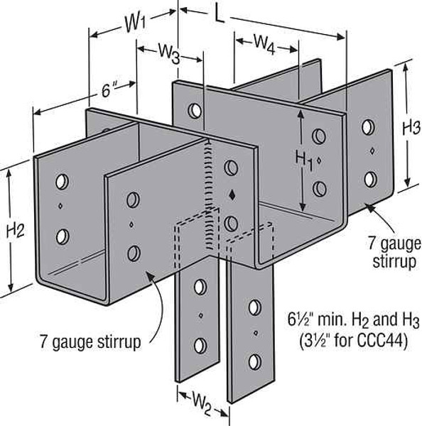 CCC44 Cross Column Cap