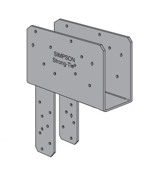 ECCQ76SDS2.5ROT End Column Cap, Quick-Install (Rotated Straps 90)