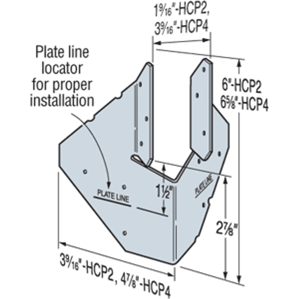 HCP2Z Hip Corner Plate