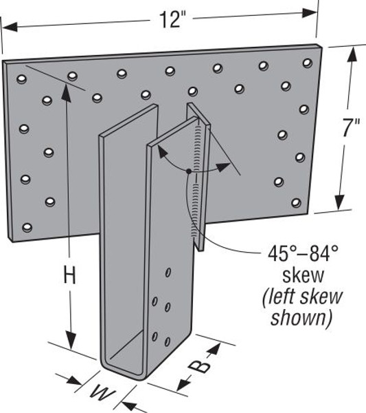 HHSUQ210-2-SDS Heavy Severe Skewed Hanger