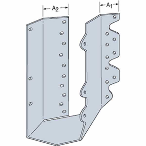 HSULC214-2 Skewed 45 Concealed Flange Hanger