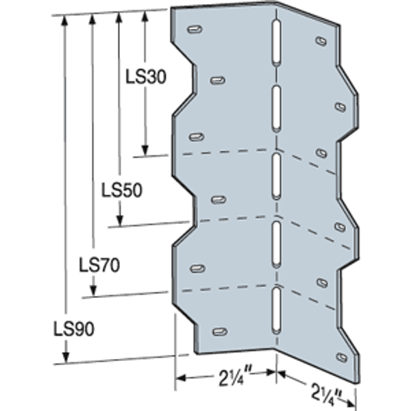 LS70 Skewable Reinforcing Angle (Carton of 25pcs)