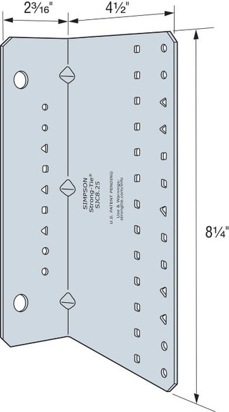 MSJC8.25-R15 Steel-Joist Connector (Box of 15pcs)