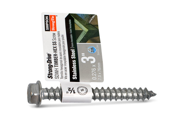 SDWH27300SS-R10 Timber Hex SS Screw (Box of 10pcs)
