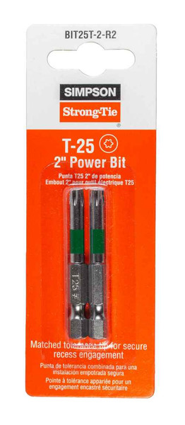 BIT25T-2-R2 Driver Power Bit (Pack of 2pcs)