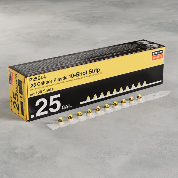 P25SL4 .25 Caliber Plastic 10-Shot Strip Load Yellow (L4) (Pack of 100pcs)