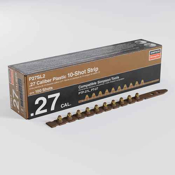 P27SL2 .27 Caliber Plastic 10-Shot Strip Load Brown (L2) (Pack of 100pcs)