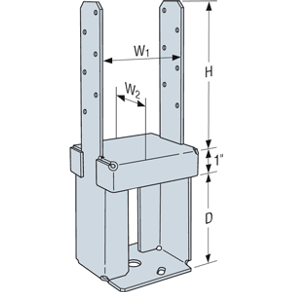 PPB44-6Z Porch Post Base