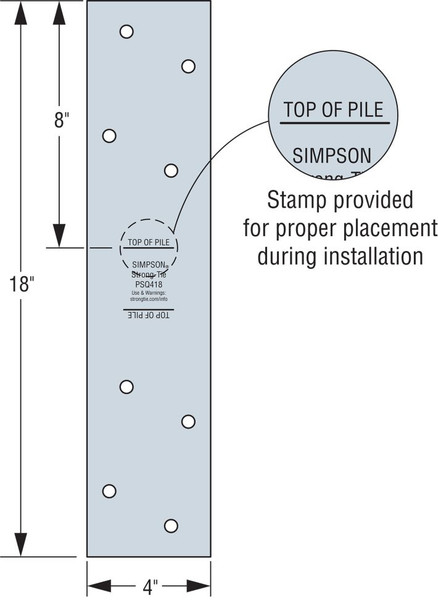 PSQ418 Pile Strap Tie (HDG)