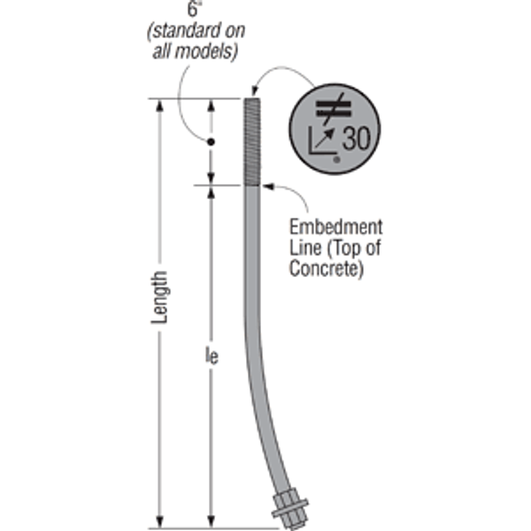 SB7/8x24HDG Anchor Bolt