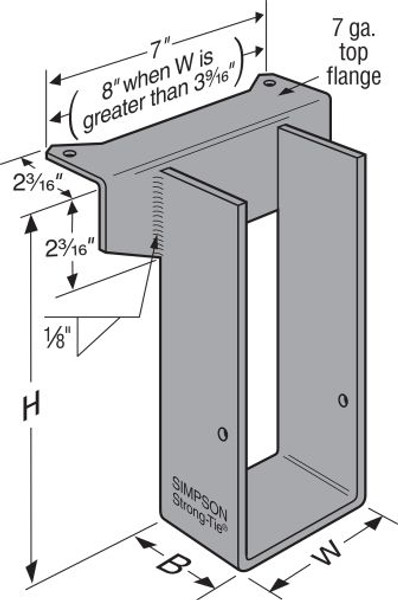 WP5.50/16 Top Flange I-Joist Hanger