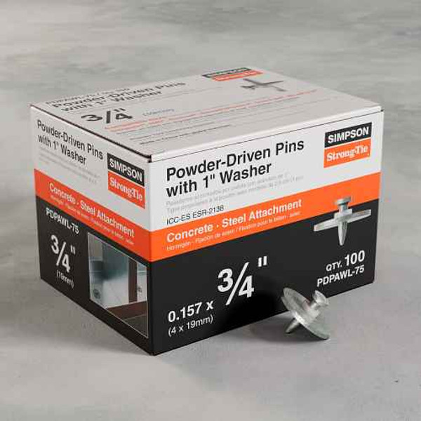 PDPAWL-75 Powder-Driven Pin with 1″ Washer (Pack of 100pcs)