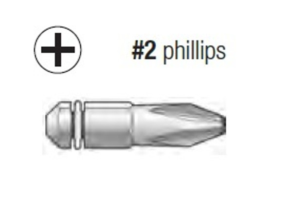 BIT2P-RC10 Quik Drive #2 Phillips Driver Bit (Pack of 10pcs)