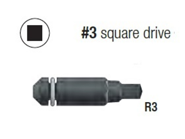 BIT3S-RC10 Quik Drive #3 Square Driver Bit (Pack of 10pcs)