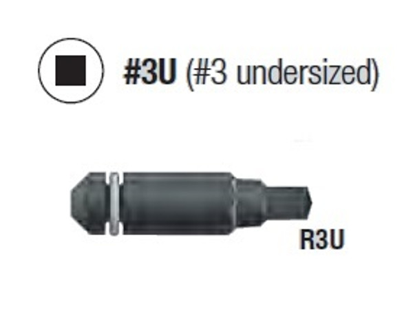 BIT3SU-RC10 Quik Drive #3 Square Undersized Driver Bit (Pack of 10pcs)