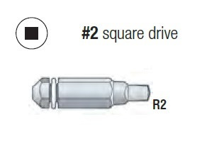 QRS2-50 Quik Drive #2 Square Driver Bit