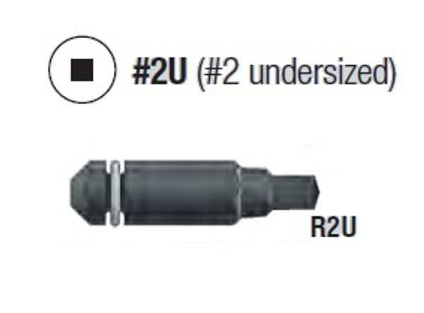 QRSU2-50 Quik Drive #2 Square Undersized Driver Bit (Pack of 50pcs)