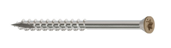 S07225FTBTN Trim-Head Screw, 6-Lobe Drive (Carton of 1750pc) Tan