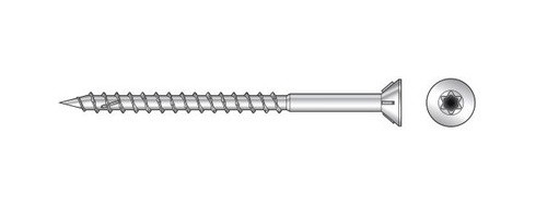S12250WPB Deck-Drive DWP Wood SS Screw, Flat Head (Carton of 1750pcs)