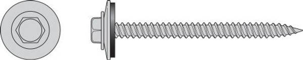 T09200HWAM Metal-Panel, Hex-Washer Head Screw with EPDM Washer (Carton of 1000pcs)