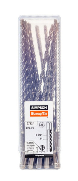 MDPL02108-R25 SDS-plus Drill Bit - 2-Cutter Head 7/32X8-1/4 (25/PAK)