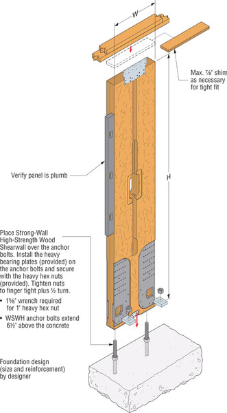 WSWH24X10 Strong-Wall High-Strength Wood Shearwall