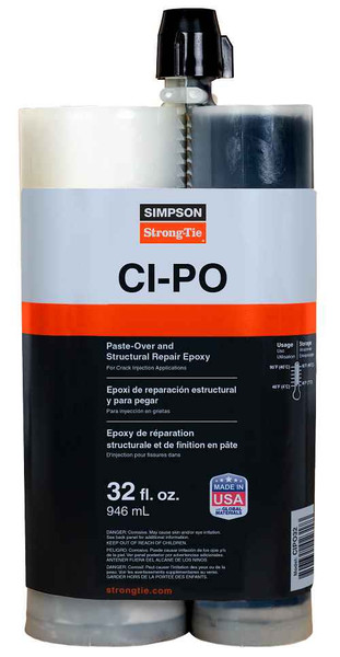 CIPO32 Paste-Over and Structural Repair Epoxy 32 oz. Cartridge