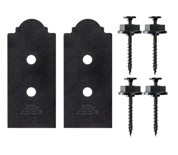 APB44DSP Decorative Post Base Side Plate (Box of 2pcs) w/ Fasteners