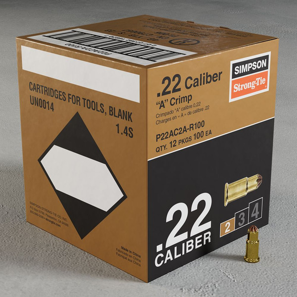 P22AC2A-R100 .22 Caliber "A" Crimp Load - Single Shot Brown (L2) (12-Packs of 100pcs)