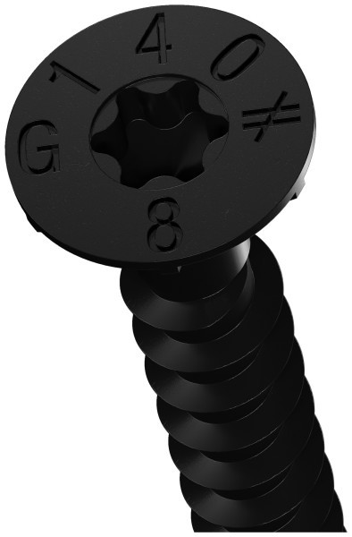 SDCF8X140-R50 SDCF TIMBER-CF Screw (Box of 50pcs)