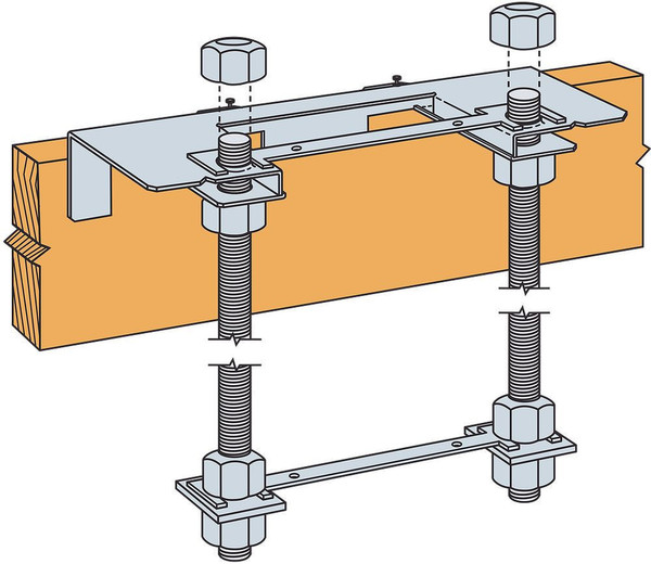 SWH-RTEL21 Strong-Wall High-Strength Shearwall Anchor Bolt Template (Extended Leg)