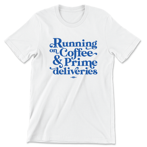 Running On Coffee (Unisex White Tee)