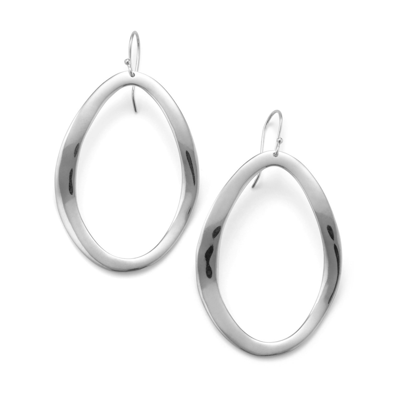 IPPOLITA Classico Wavy Oval Drop Earrings in Sterling Silver