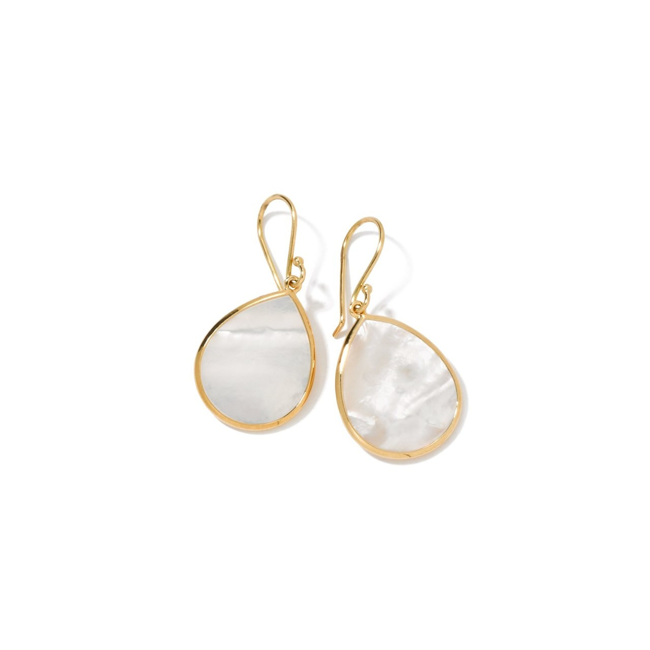 Small Stone Teardrop Earrings in 18K Gold