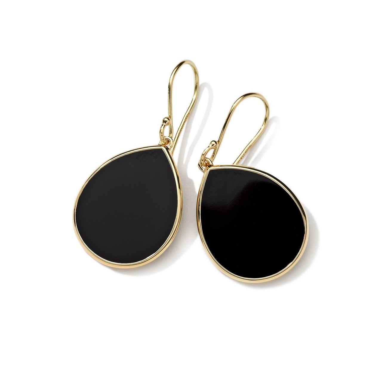 Small Stone Teardrop Earrings in 18K Gold