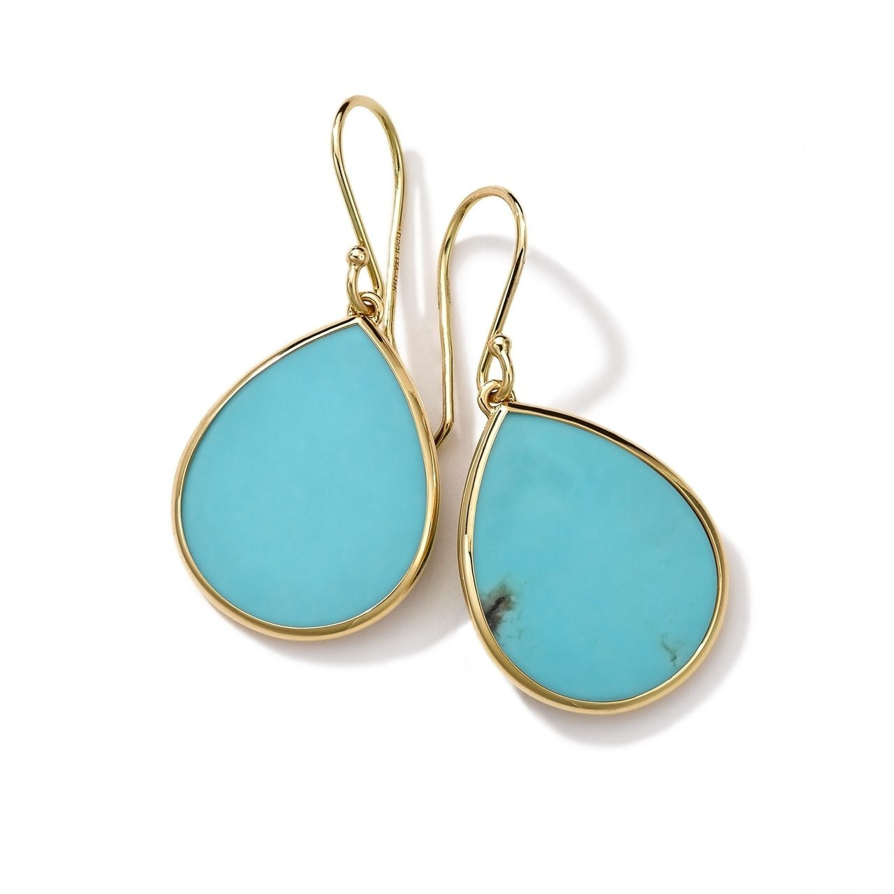 Small Stone Teardrop Earrings in 18K Gold