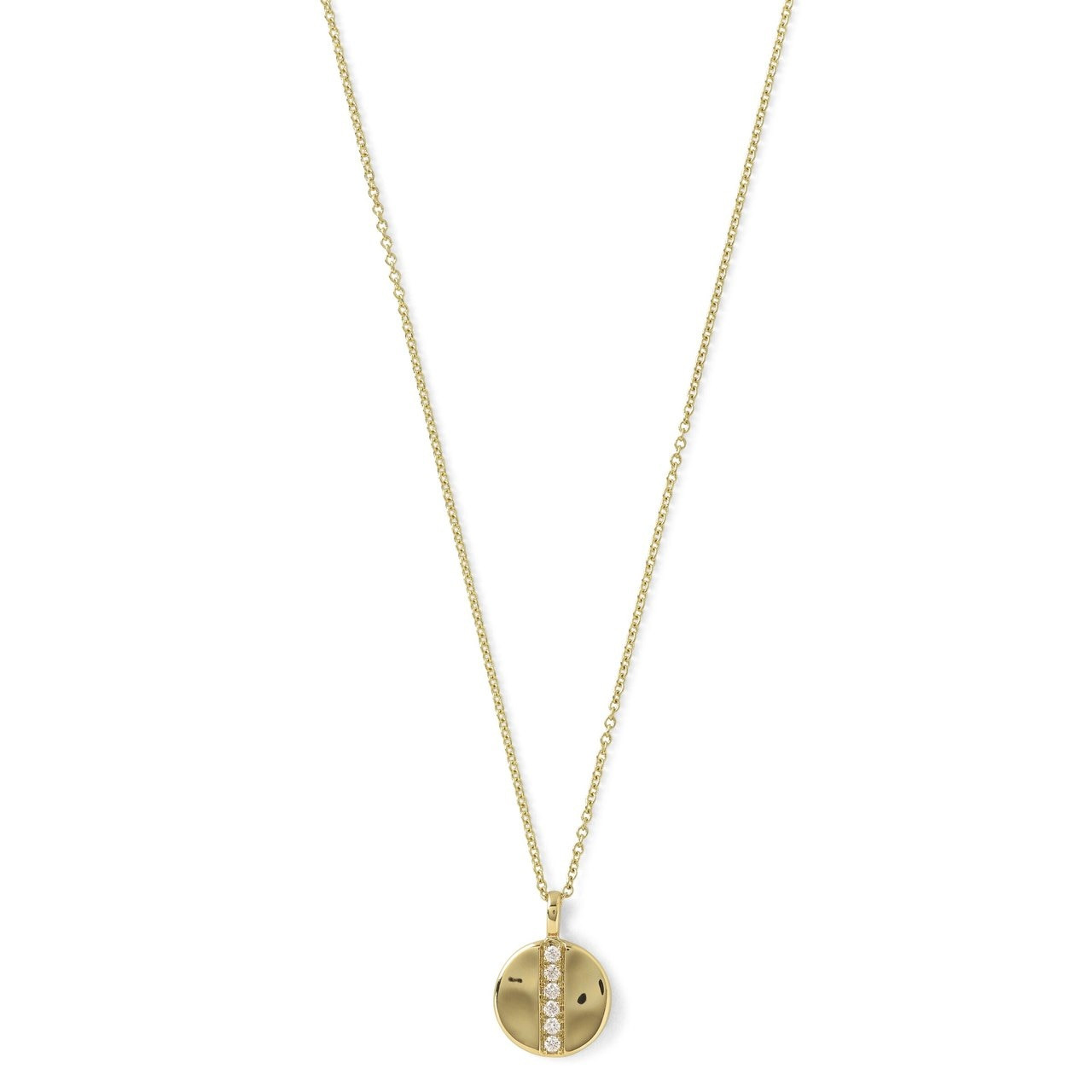 IPPOLITA Stardust Mini Disc Pendant Necklace in 18K Gold with Diamonds