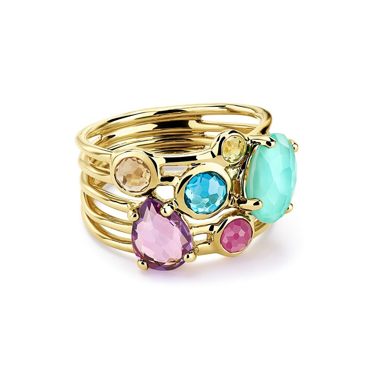 Gelato 6-Stone Cluster Ring in 18K Gold