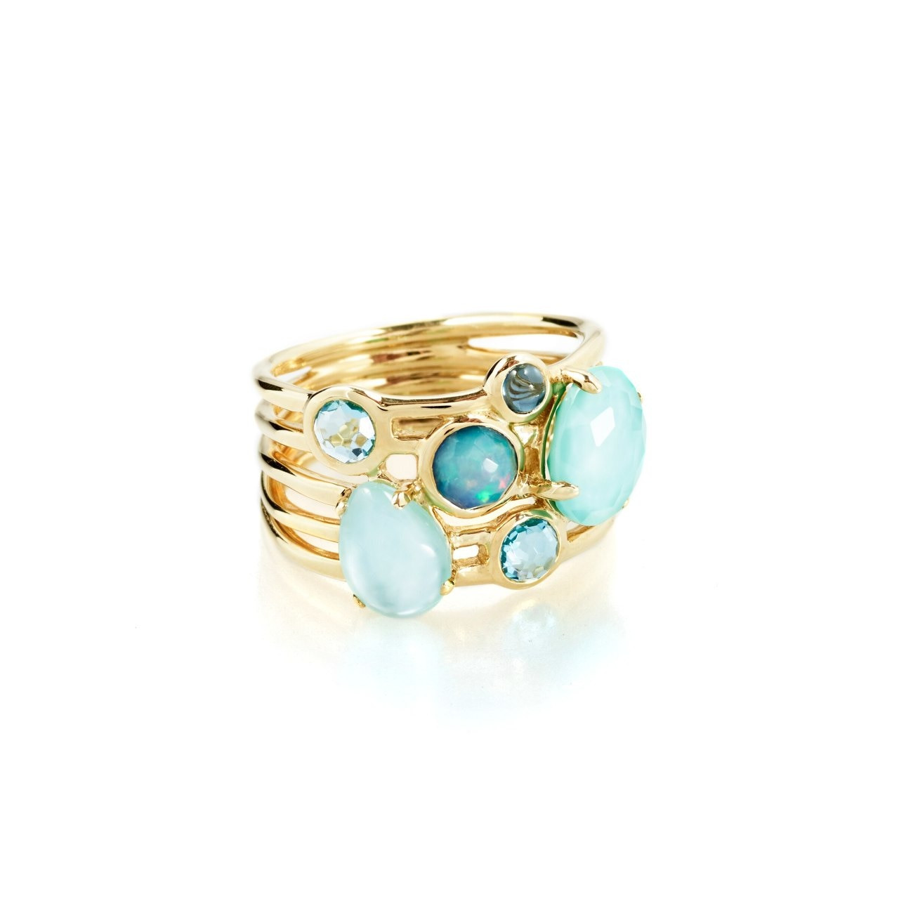 18K Polished Rock Candy Oval Ring in Turquoise – Creations Fine Jewelers