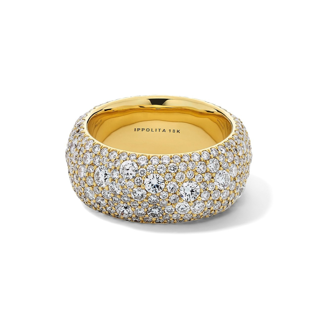 Dune Ring in 18K Gold with Diamonds