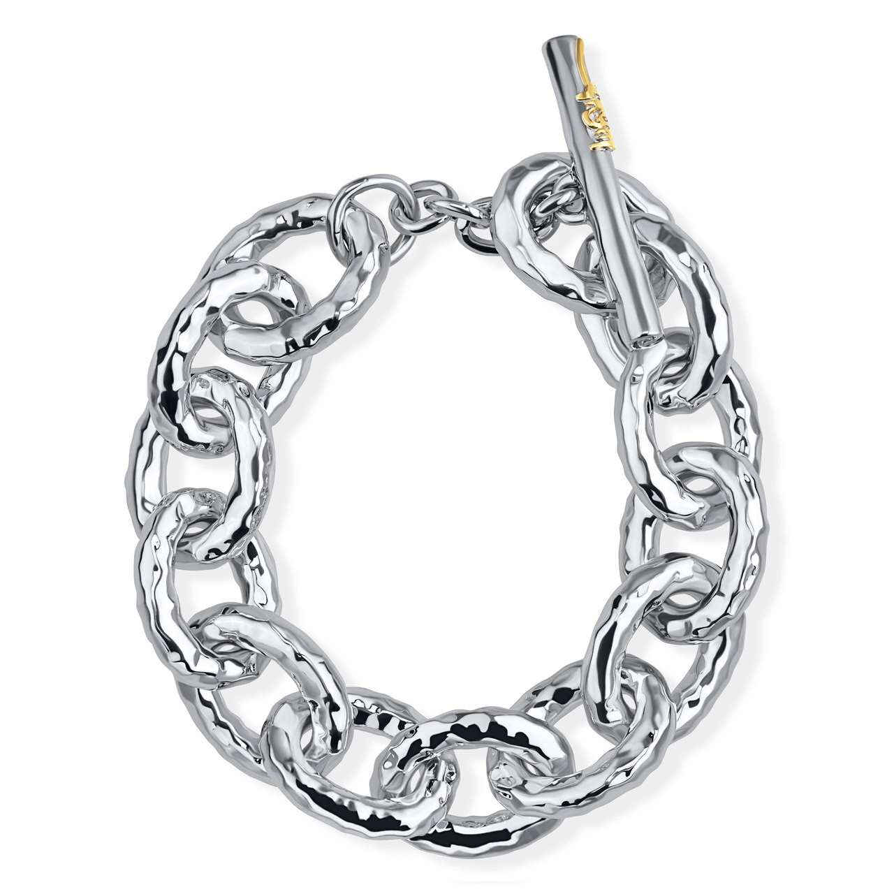 IPPOLITA Classico Jumbo Hammered Bastille Link Bracelet in Sterling Silver