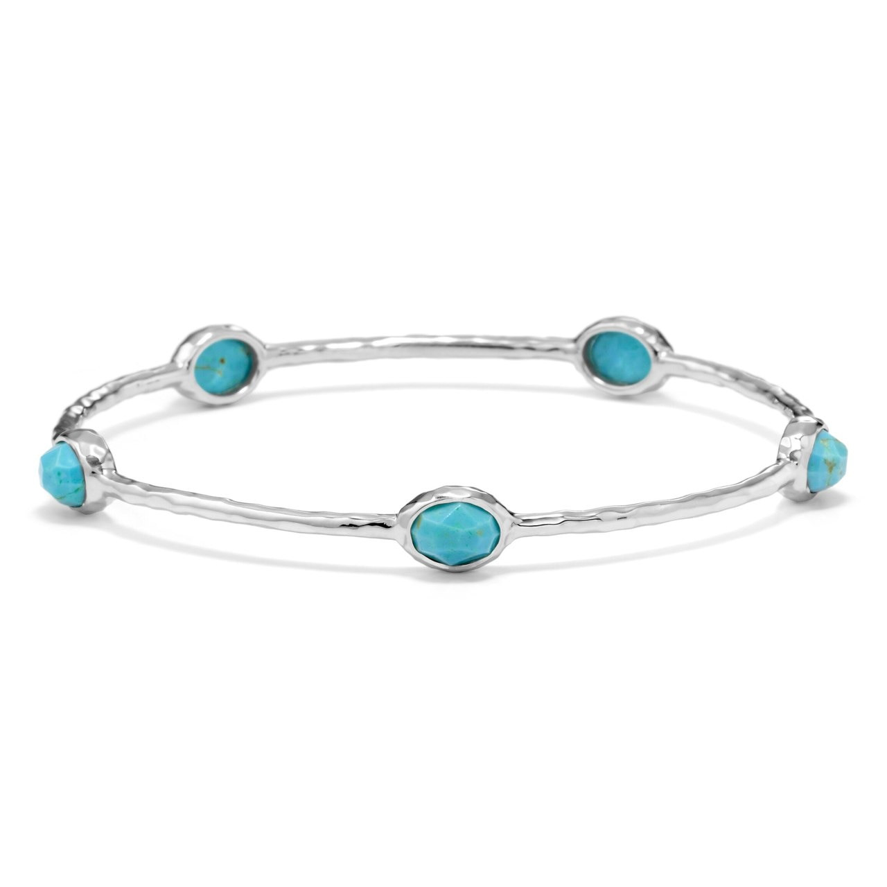 5-Stone Bangle Bracelet in Sterling Silver SB064TQ