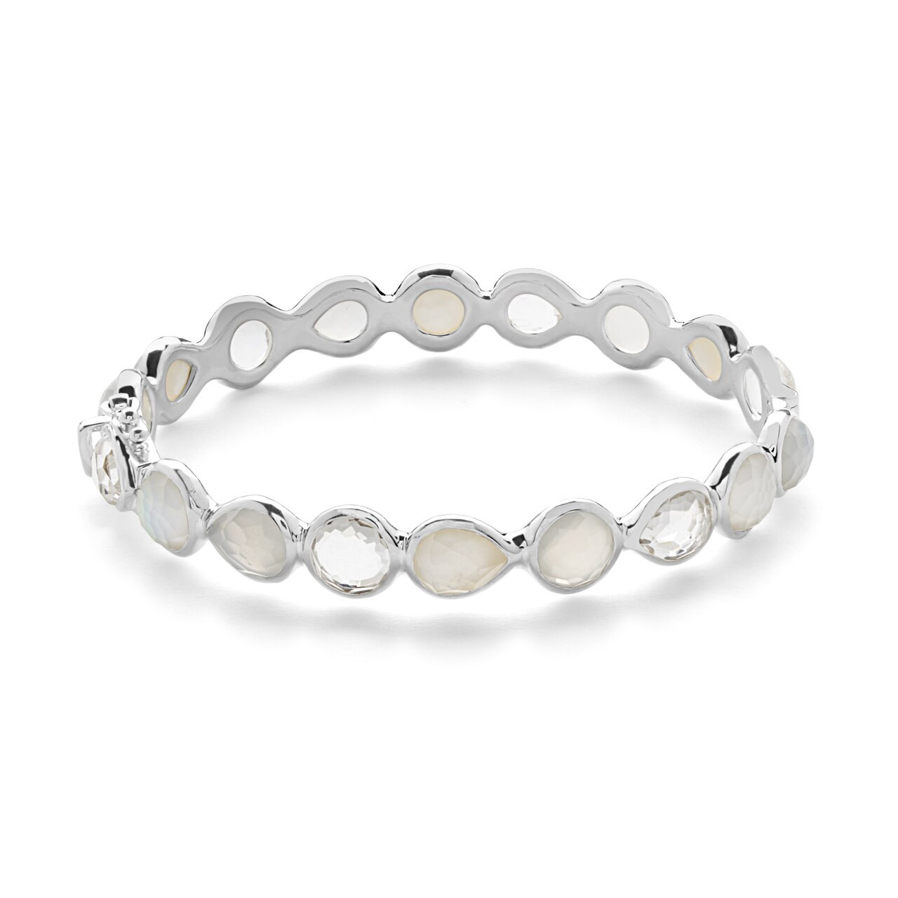 IPPOLITA Rock Candy® All Around Hinged Bangle in Sterling Silver