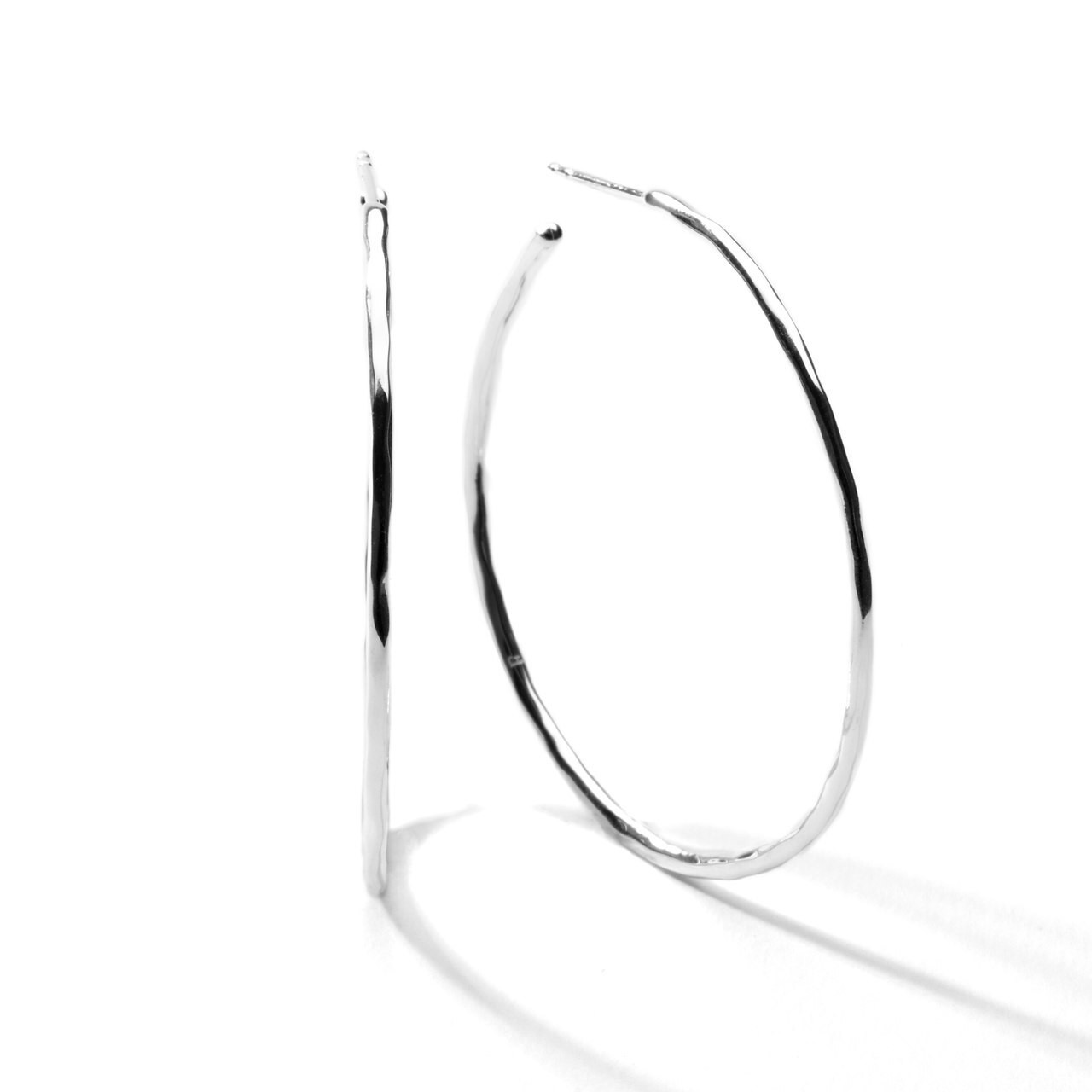 IPPOLITA Medium Hoop Earrings in 925 Silver with Squiggle Texture