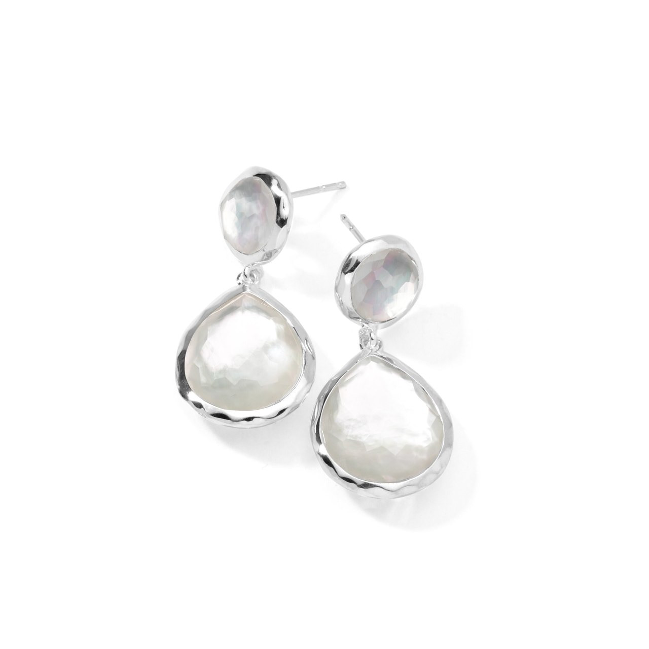 Buy White Handcrafted Semi Precious Stone Silver Earrings | SJE06/SEJA1 |  The loom